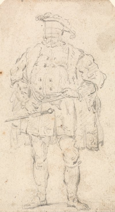 Figure Costume Study of Henry VIII by Thomas Girtin